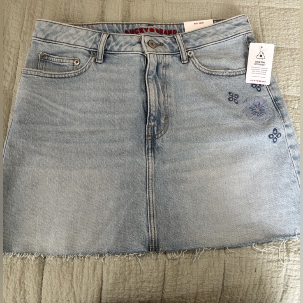 Lucky Brand Light Blue Denim Skirt